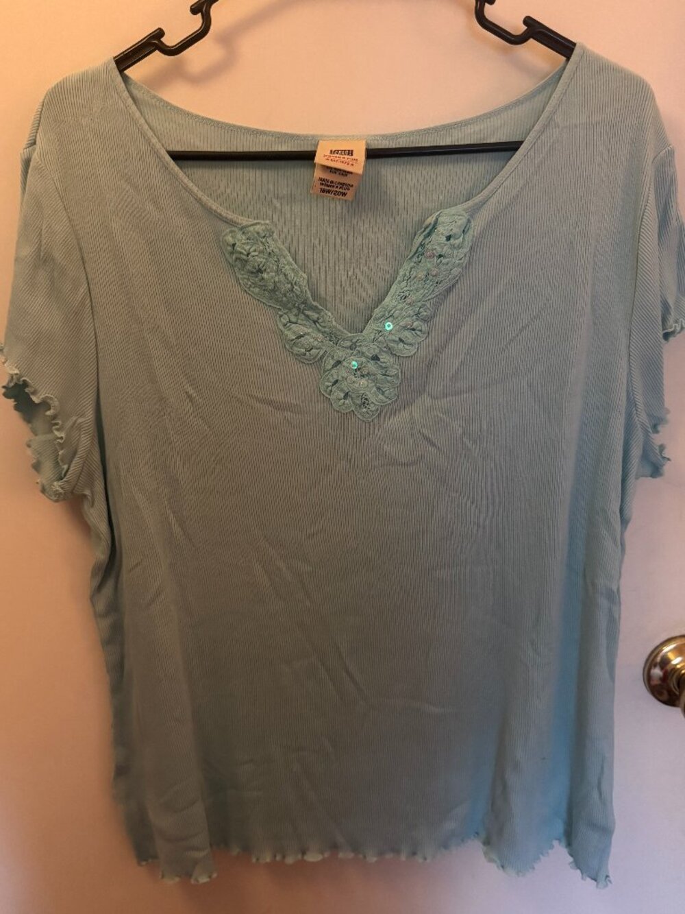 Faded Glory Mint Green Top W 18W-20W